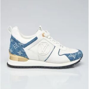 Louis Vuitton White And Denim Runaway Sneakers